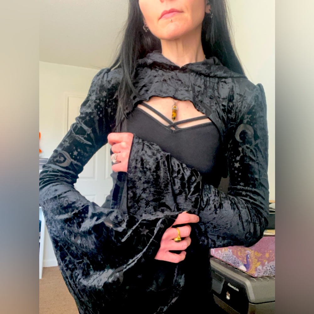 Killstar Lunar Bolero Top w/ Hood Sz SM